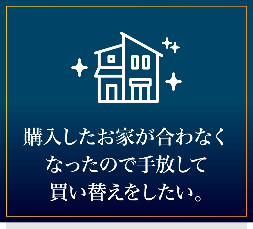 購入したお家が合わなくなったので手放して買い替えをしたい。